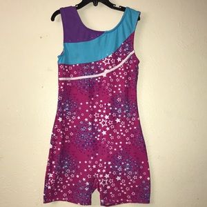 3/$20.Moret girl,pink gymnastics leotard,size 12.